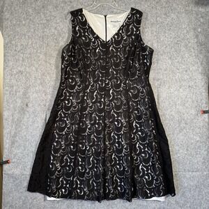 Vtg Y2K Sheer Floral Lace Overlay Whimsigoth Witchy Dress Size 2X Black Fairy‎